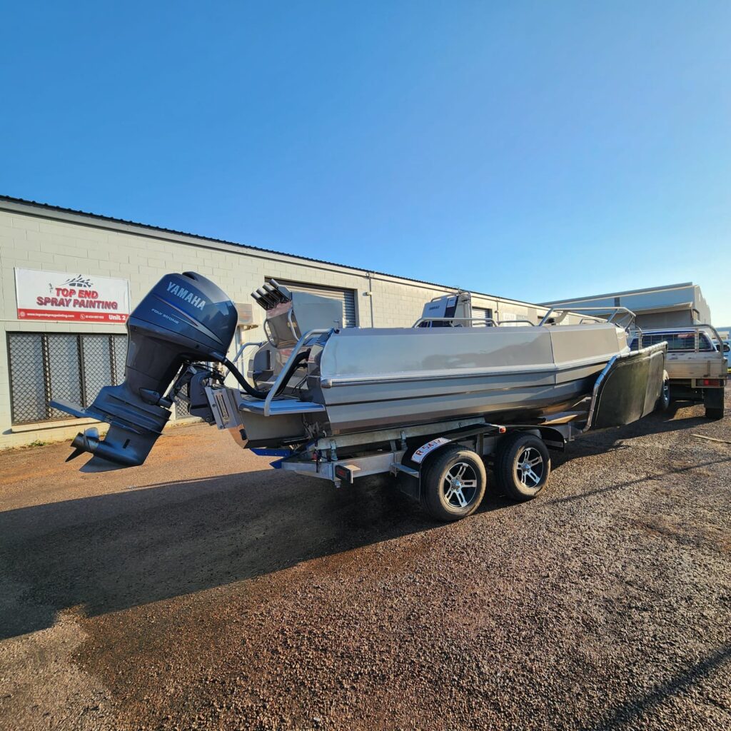 Boat Trailer Spraypainting in Darwin