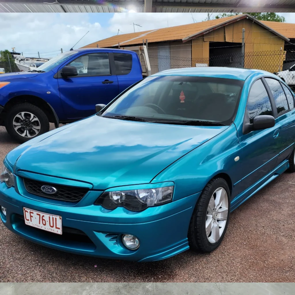 Ford Falcon resprayed to a factory finish by Top End Spray Painting Darwin