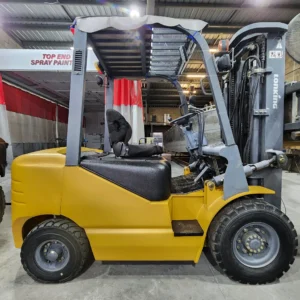 Forklift repainted for protection and presentation in Darwin