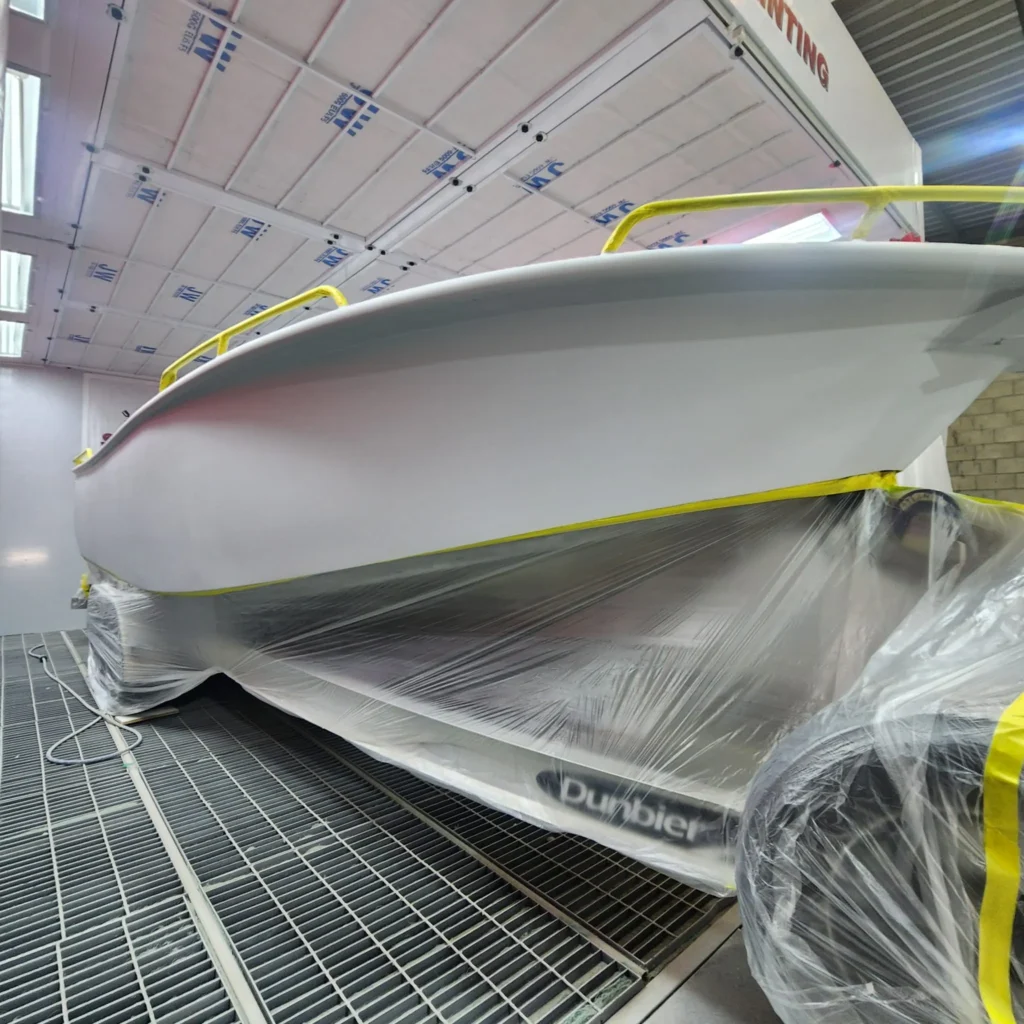 Boat freshly resprayed in its original colour, Darwin NT