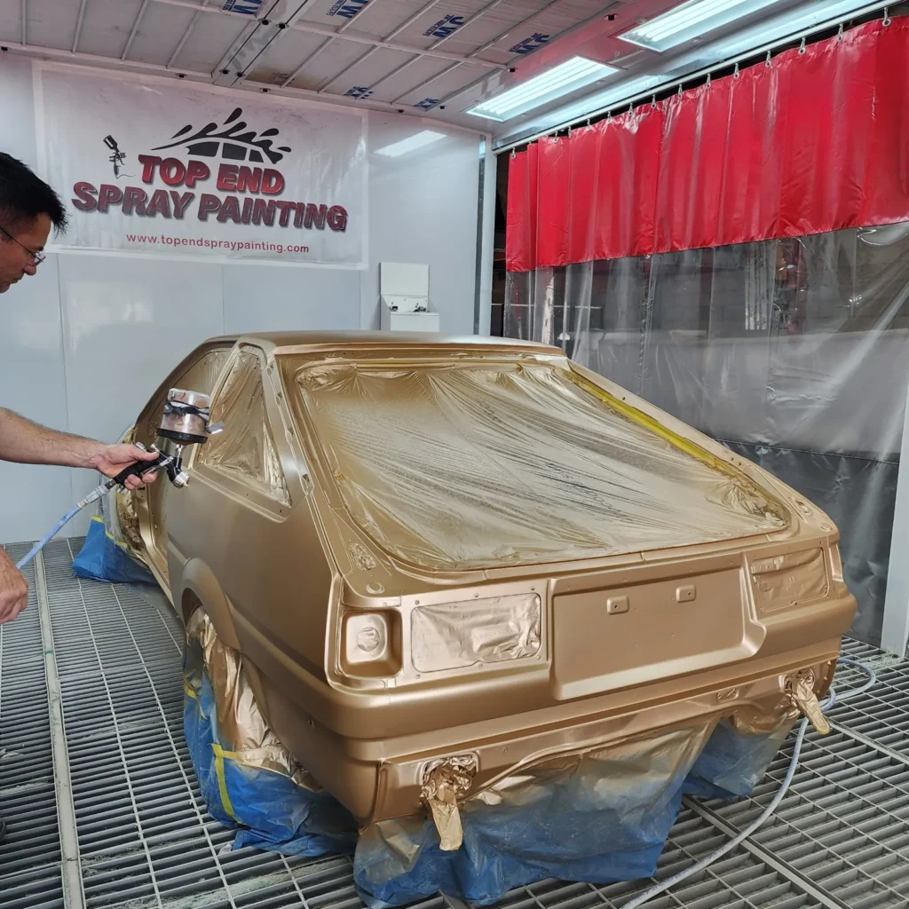 Single panel colour-matched and blended by Top End Spray Painting, Darwin