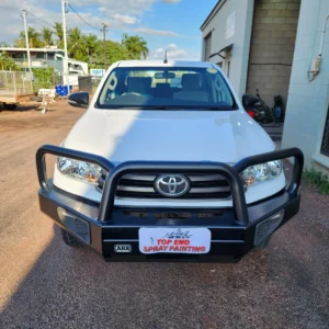 Front grille and bullbar refinished on a Toyota Hilux in Darwin