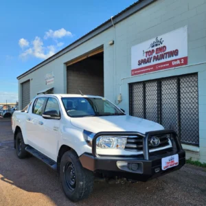 Work ute resprayed for a Darwin business by Top End Spray Painting